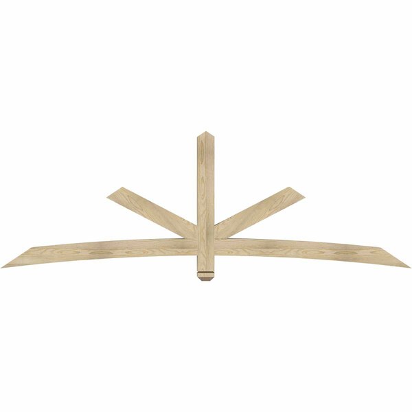 Ekena Millwork Alberta Rough Sawn Timber Gable Bracket, Douglas Fir, 96"W x 32"H x 4"D x 4"F, 8/12 Pitch GBW096X32X0404ALB00RDF - main